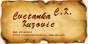 Cvetanka Kuzović vizit kartica